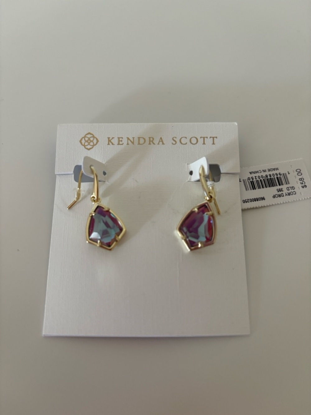 Kendra Scott Gold Cory Drop Earrings nwt
